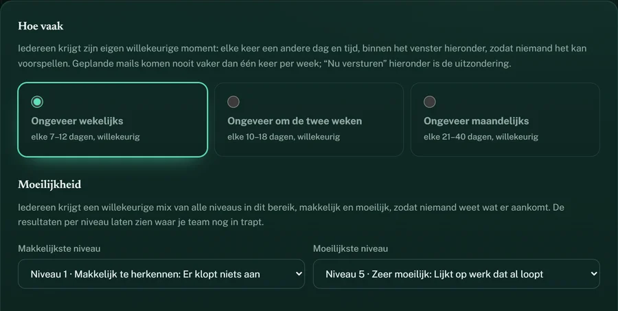 De planning: hoe vaak en welke niveaus